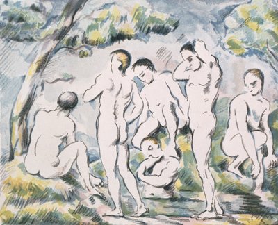 Bagnanti in un Paesaggio, 1898 da Paul Cézanne
